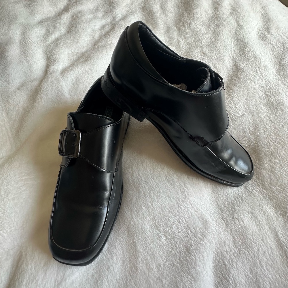 Kenneth Cole In The Club XL Boys Sz 3.5 Formal Black Dress Shoes